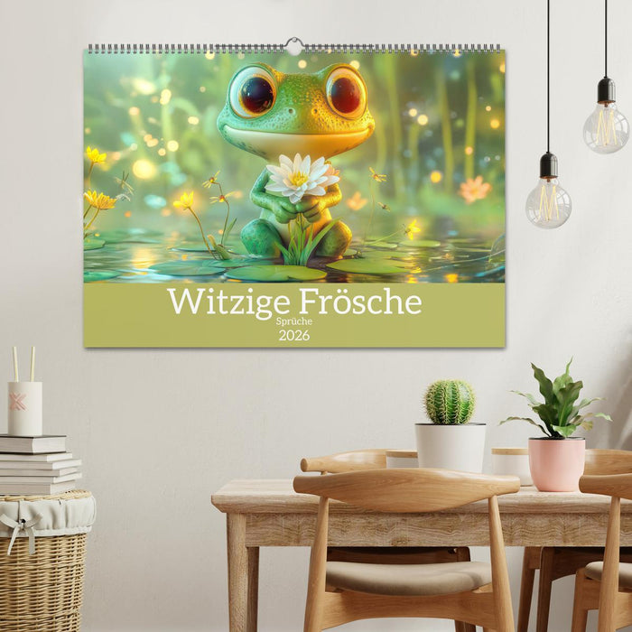 Witzige Frösche - Sprüche (CALVENDO Wandkalender 2026)
