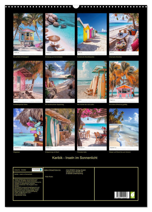 Karibik - Inseln im Sonnenlicht (CALVENDO Wandkalender 2026)
