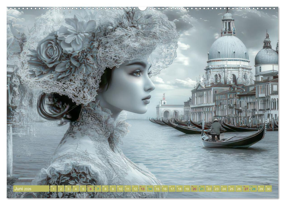 Venezianischer Stil - In dezenten Farbtönen (CALVENDO Wandkalender 2026)