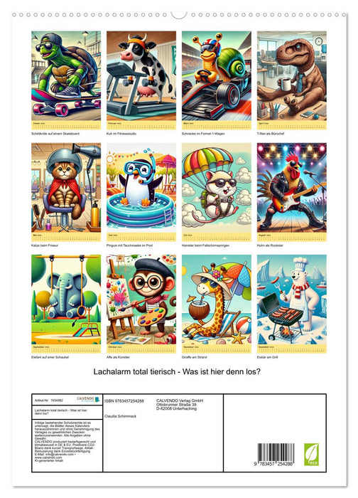 Lachalarm total tierisch - Was ist hier denn los? (CALVENDO Premium Wandkalender 2026)