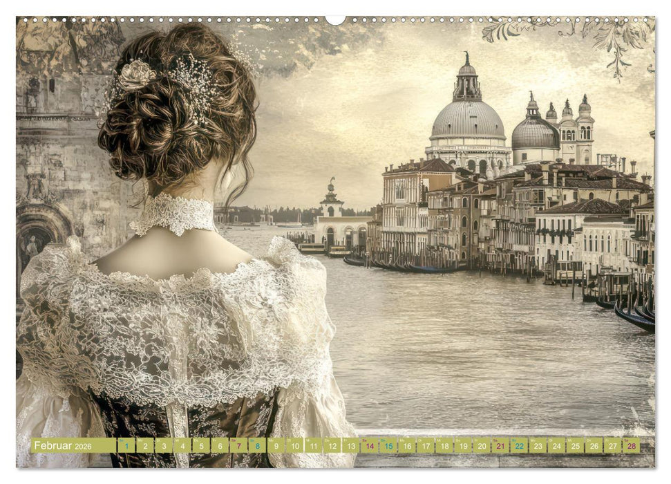 Venezianischer Stil - In dezenten Farbtönen (CALVENDO Premium Wandkalender 2026)