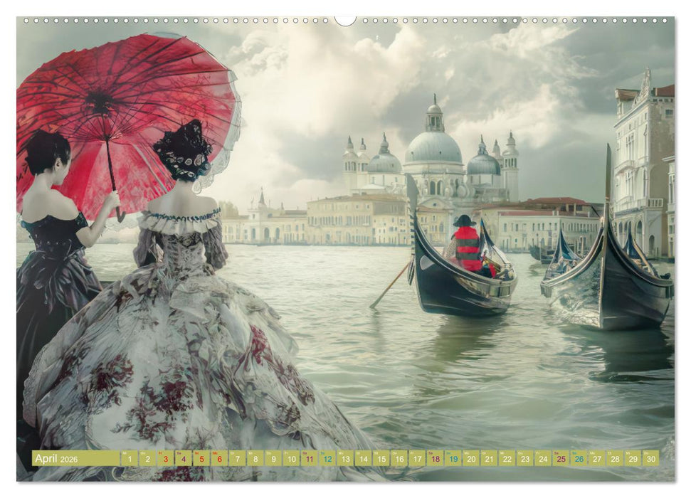 Venezianischer Stil - In dezenten Farbtönen (CALVENDO Premium Wandkalender 2026)