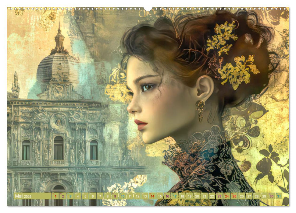 Venezianischer Stil - In dezenten Farbtönen (CALVENDO Premium Wandkalender 2026)
