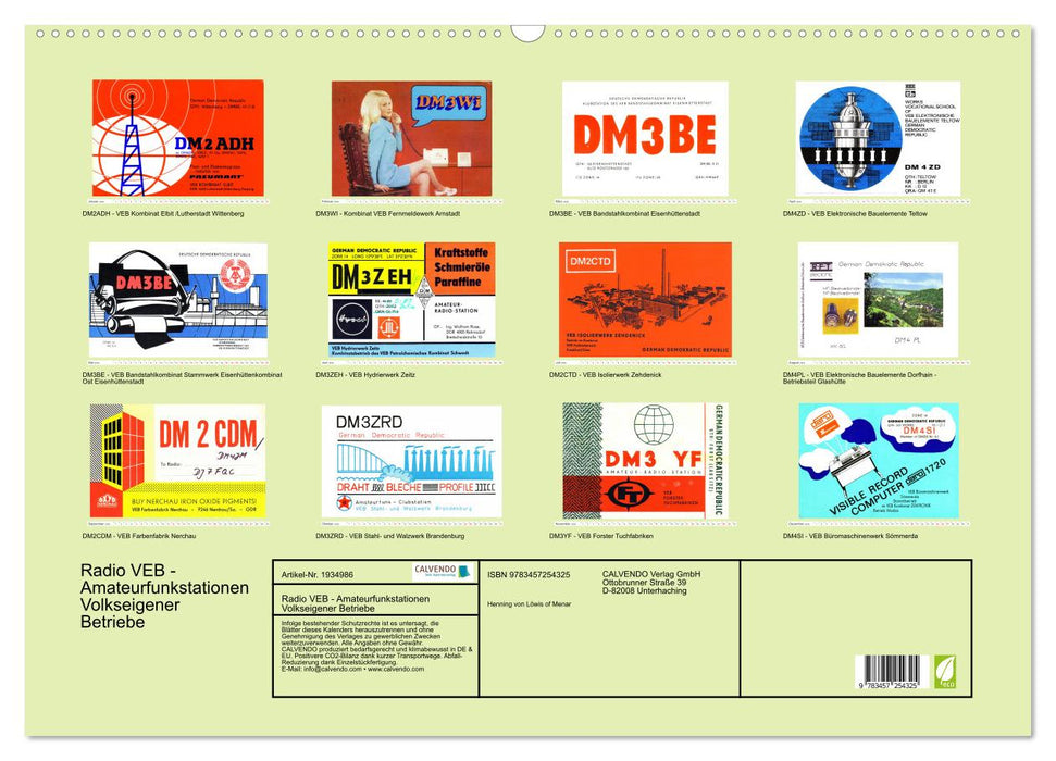 Radio VEB - Amateurfunkstationen Volkseigener Betriebe (CALVENDO Wandkalender 2026)