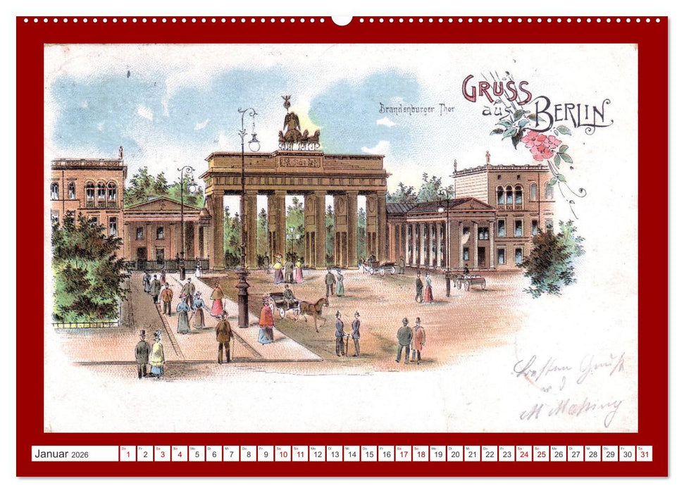 Gruss aus Berlin - Historische Stadtansichten (CALVENDO Wandkalender 2026)
