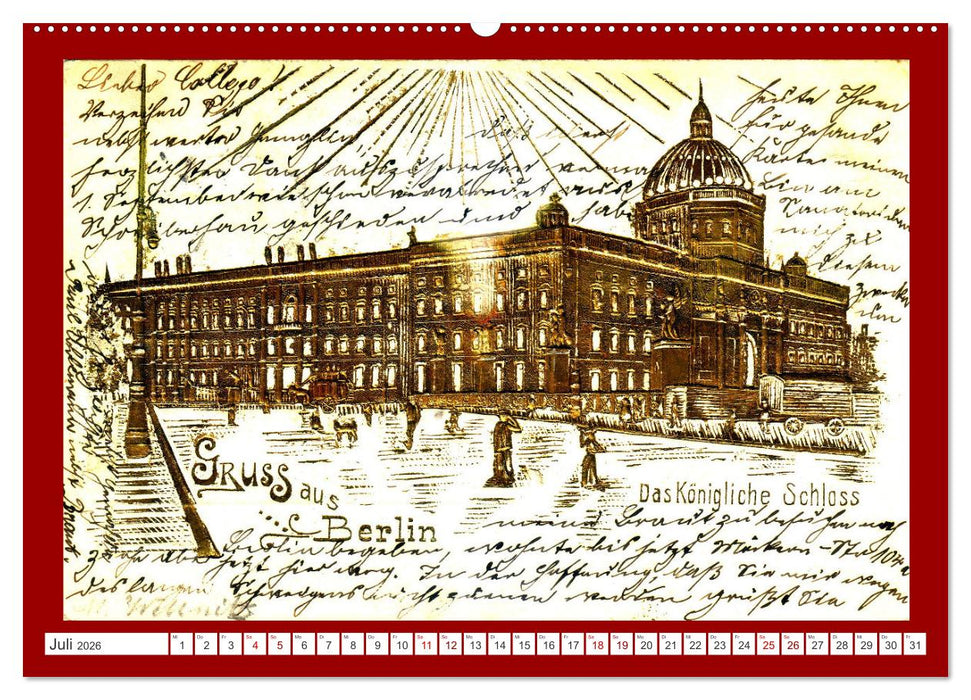 Gruss aus Berlin - Historische Stadtansichten (CALVENDO Premium Wandkalender 2026)