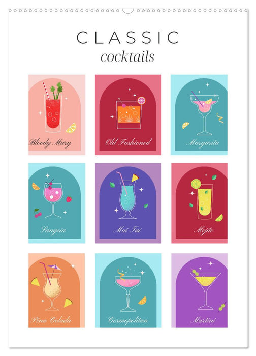 Classic Cocktails (CALVENDO Monthly Calendar 2026)