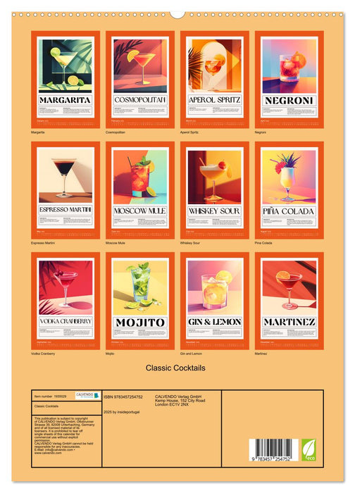 Classic Cocktails (CALVENDO Premium-Calendar 2026)