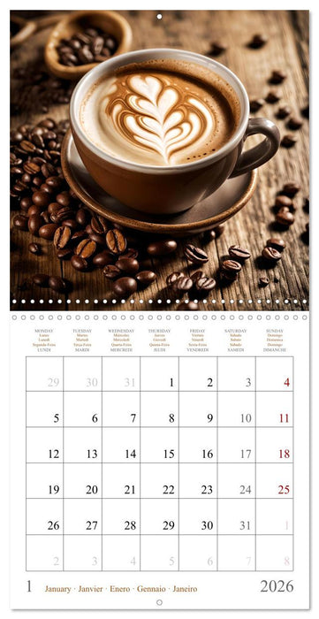 L'âme du café - Une passion au quotidien (CALVENDO Calendrier mensuel 2026)