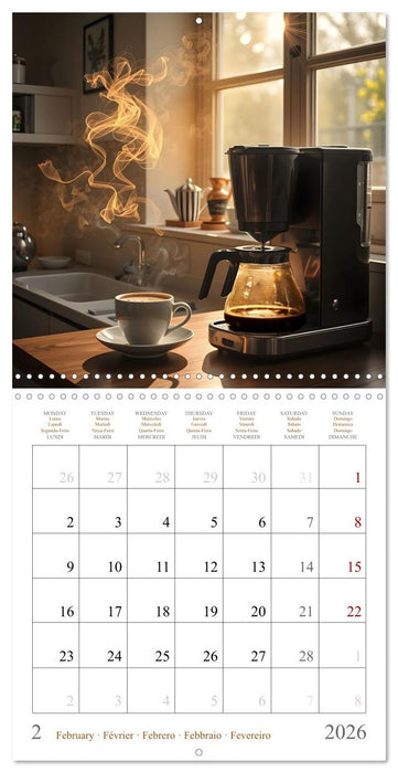 L'âme du café - Une passion au quotidien (CALVENDO Calendrier mensuel 2026)