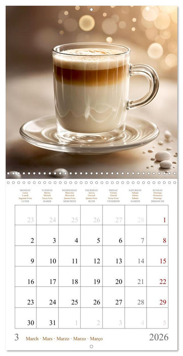 L'âme du café - Une passion au quotidien (CALVENDO Calendrier mensuel 2026)