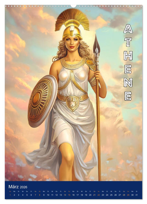 Zeus - Umringt von griechischen Göttern (CALVENDO Wandkalender 2026)