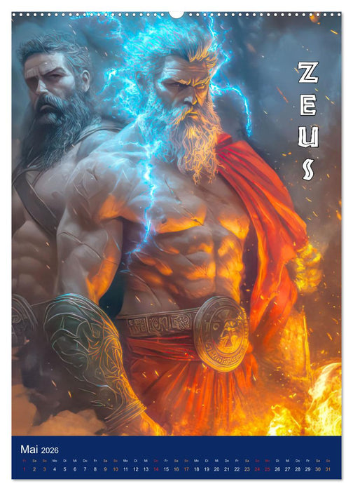Zeus - Umringt von griechischen Göttern (CALVENDO Wandkalender 2026)