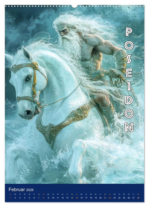 Zeus - Umringt von griechischen Göttern (CALVENDO Premium Wandkalender 2026)