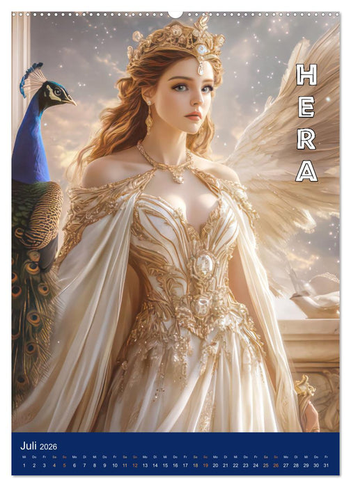 Zeus - Umringt von griechischen Göttern (CALVENDO Premium Wandkalender 2026)