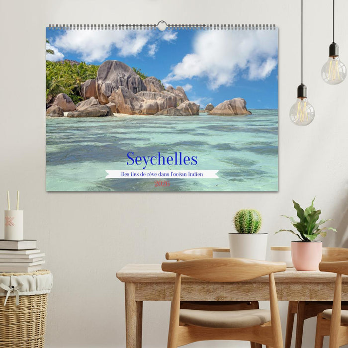 Seychelles - Des îles de rêve dans l'océan Indien (CALVENDO Calendrier mensuel 2026)