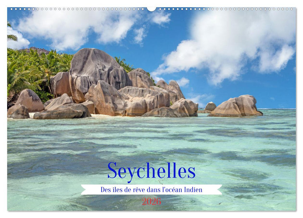 Seychelles - Des îles de rêve dans l'océan Indien (CALVENDO Calendrier mensuel 2026)