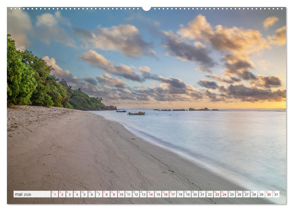 Seychelles - Des îles de rêve dans l'océan Indien (CALVENDO Calendrier mensuel 2026)