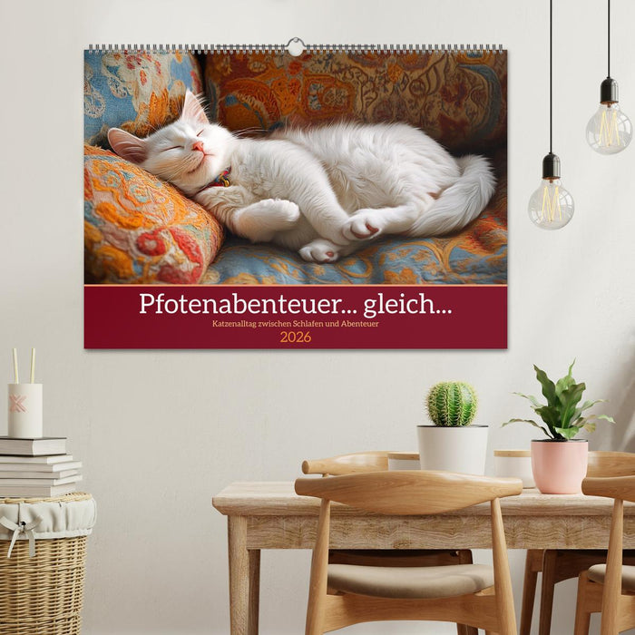 Pfotenabenteuer gleich (CALVENDO Wandkalender 2026)