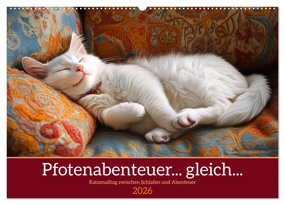 Pfotenabenteuer gleich (CALVENDO Wandkalender 2026)