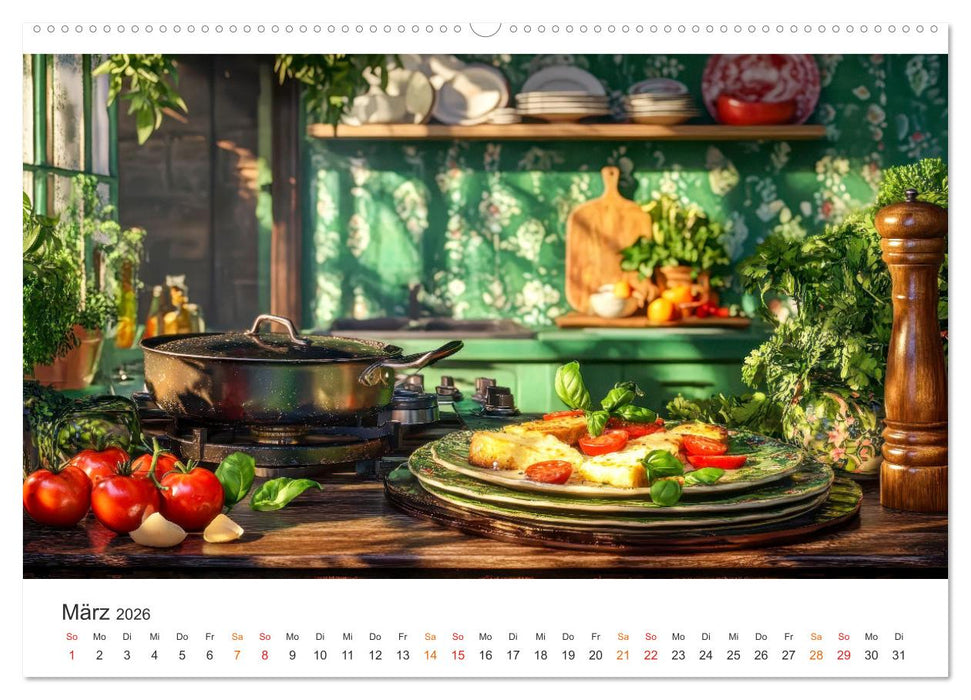 Küchenkalender - Momente voller Schönheit (CALVENDO Premium Wandkalender 2026)