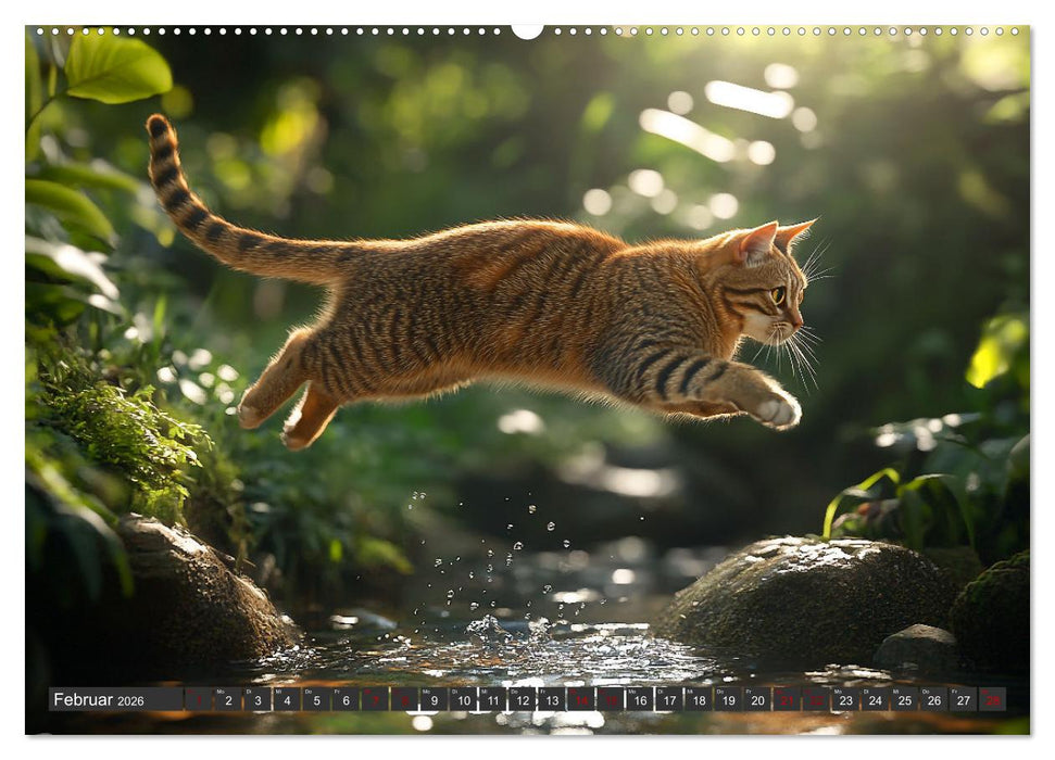 Pfotenabenteuer gleich (CALVENDO Premium Wandkalender 2026)