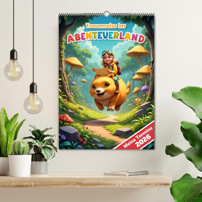 Traumreise ins Abenteuerland - Planer für Kinder (CALVENDO Wandkalender 2026)