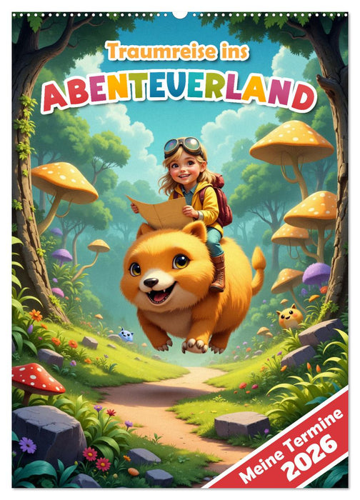 Traumreise ins Abenteuerland - Planer für Kinder (CALVENDO Wandkalender 2026)