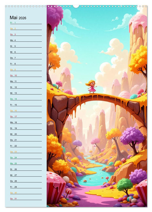 Traumreise ins Abenteuerland - Planer für Kinder (CALVENDO Wandkalender 2026)