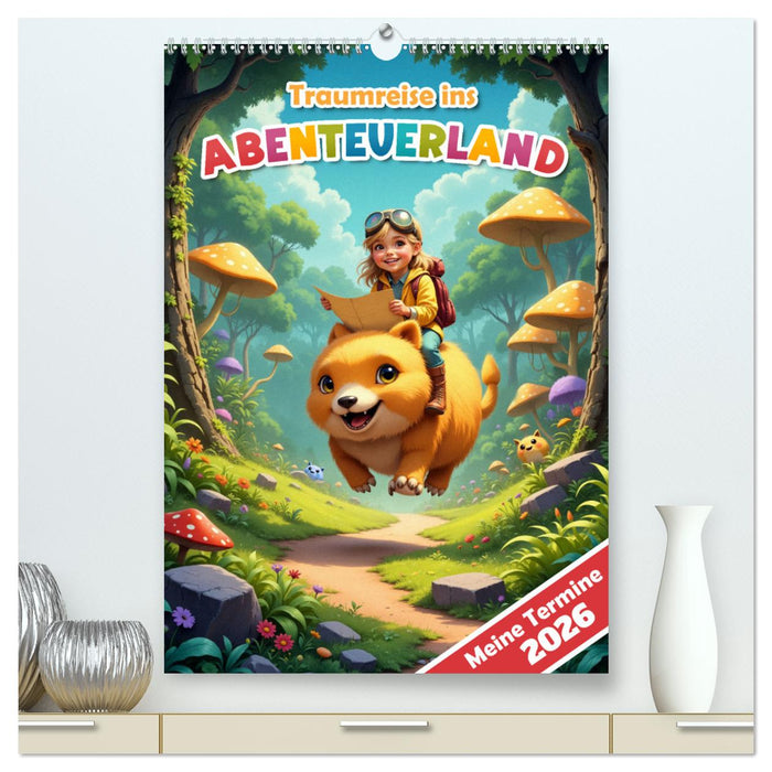 Traumreise ins Abenteuerland - Planer für Kinder (CALVENDO Premium Wandkalender 2026)