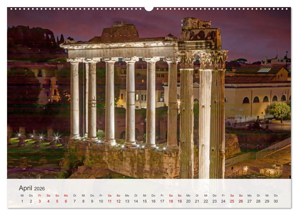 Rom - Am Tag und in der Nacht (CALVENDO Premium Wandkalender 2026)