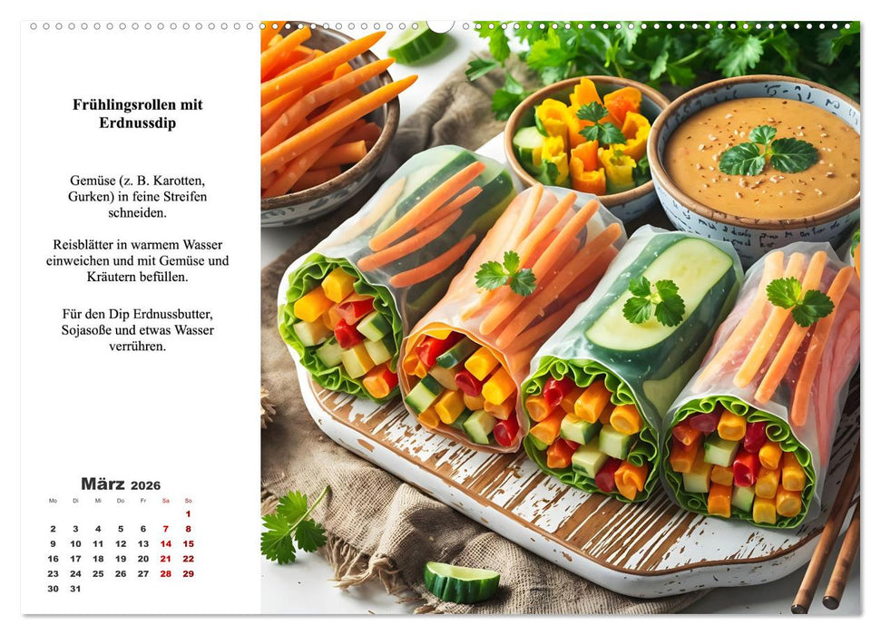 Green Delights - Ein Jahr voller veganer Genüsse (CALVENDO Wandkalender 2026)