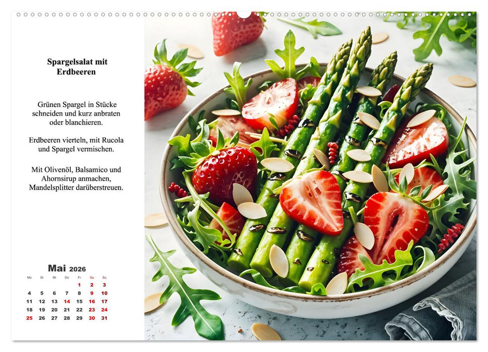 Green Delights - Ein Jahr voller veganer Genüsse (CALVENDO Premium Wandkalender 2026)