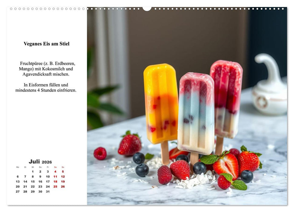 Green Delights - Ein Jahr voller veganer Genüsse (CALVENDO Premium Wandkalender 2026)