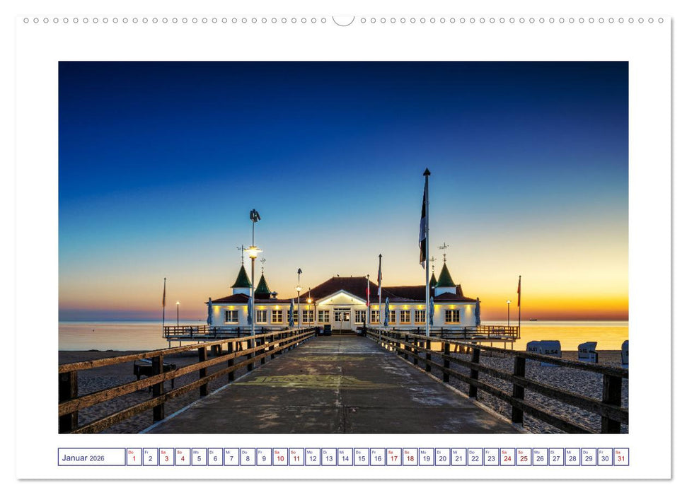 Die Ostsee von Ahlbeck nach Heringsdorf (CALVENDO Wandkalender 2026)