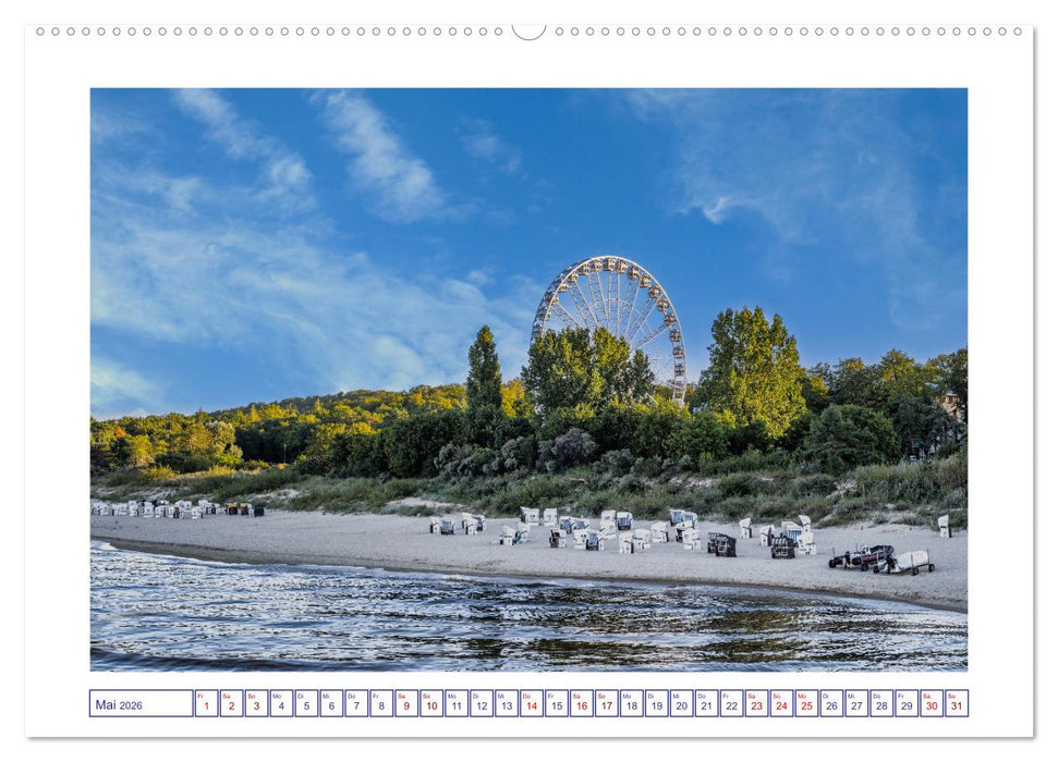 Die Ostsee von Ahlbeck nach Heringsdorf (CALVENDO Wandkalender 2026)