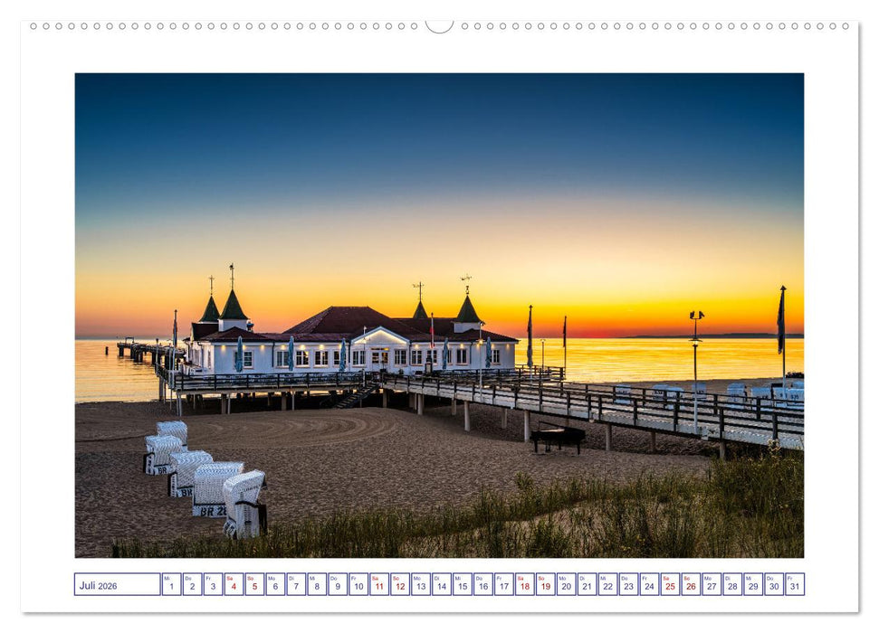 Die Ostsee von Ahlbeck nach Heringsdorf (CALVENDO Premium Wandkalender 2026)