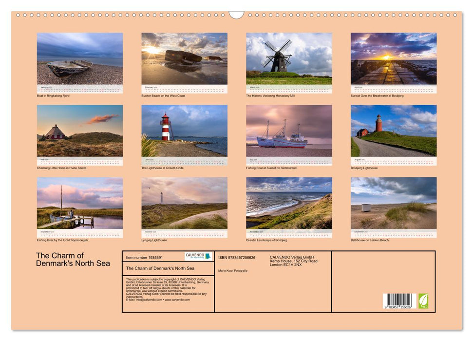 The Charm of Denmark's North Sea (CALVENDO Monthly Calendar 2026)