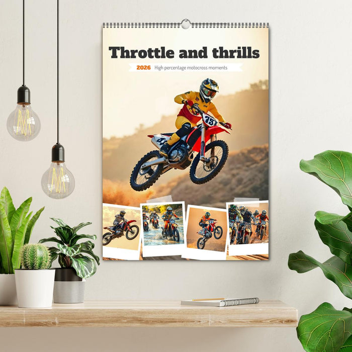 Throttle and thrills - High percentage motocross moments (CALVENDO Monthly Calendar 2026)