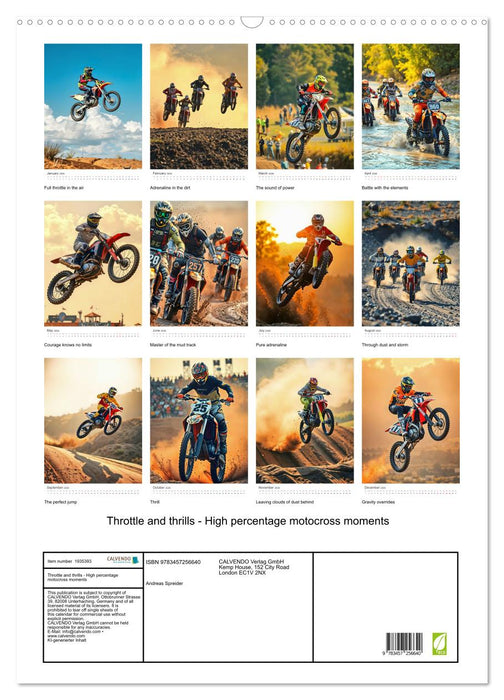 Throttle and thrills - High percentage motocross moments (CALVENDO Monthly Calendar 2026)