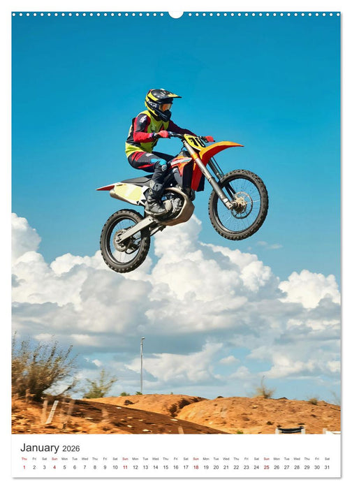 Throttle and thrills - High percentage motocross moments (CALVENDO Monthly Calendar 2026)