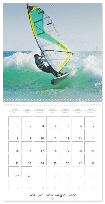 Planche à voile: Eau, écume et vagues (CALVENDO Calendrier mensuel 2026)