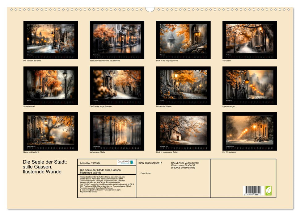 Die Seele der Stadt: stille Gassen, flüsternde Wände (CALVENDO Wandkalender 2026)