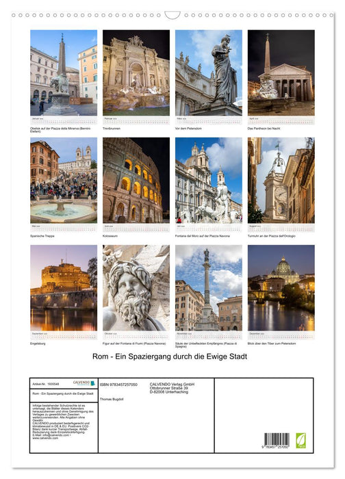 Rom - Ein Spaziergang durch die Ewige Stadt (CALVENDO Wandkalender 2026)