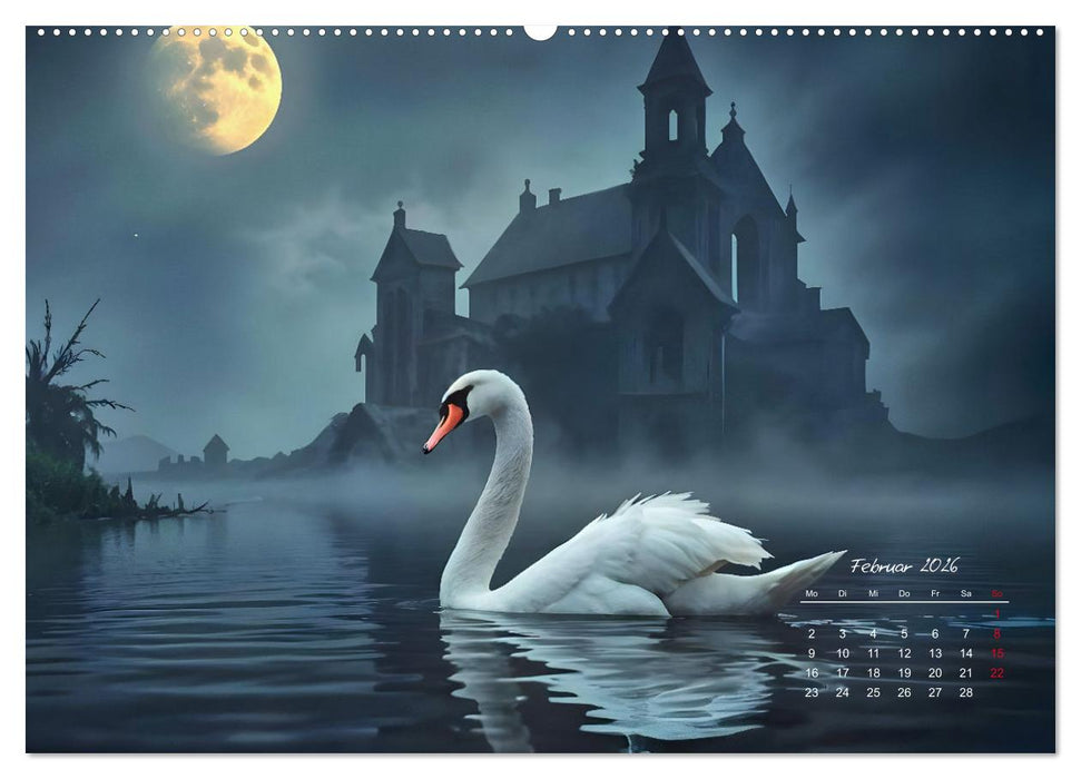 Schattenkuss - Tiere in den Armen der Nacht (CALVENDO Wandkalender 2026)