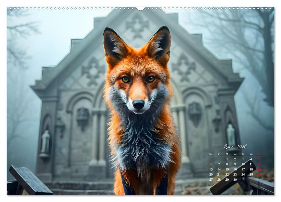 Schattenkuss - Tiere in den Armen der Nacht (CALVENDO Wandkalender 2026)