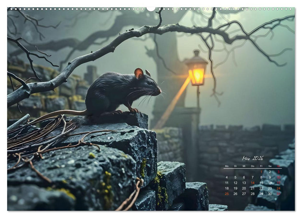 Schattenkuss - Tiere in den Armen der Nacht (CALVENDO Wandkalender 2026)