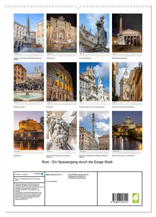 Rom - Ein Spaziergang durch die Ewige Stadt (CALVENDO Premium Wandkalender 2026)
