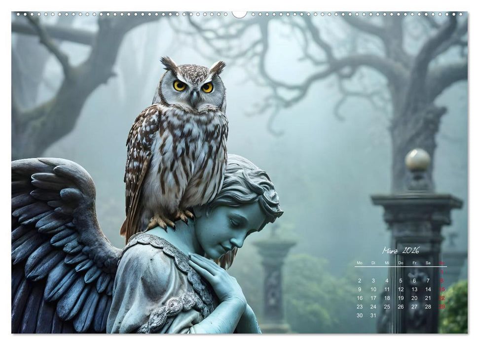 Schattenkuss - Tiere in den Armen der Nacht (CALVENDO Premium Wandkalender 2026)