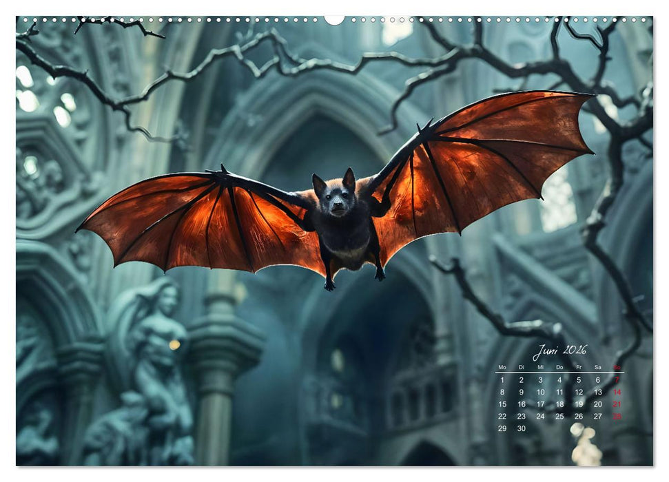 Schattenkuss - Tiere in den Armen der Nacht (CALVENDO Premium Wandkalender 2026)